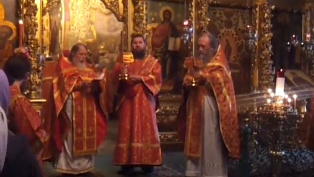 Причащают архимандрит Лаврентий и протоиерей о.Андрей Устюжанин смотреть онлайн