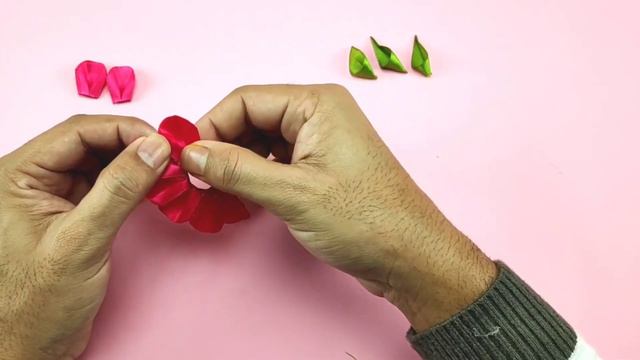 DIY Ribbon Rose/ Ribbon Flower Tutorial/ Diy Rose Satin Ribbon/ Artificial Rose. смотреть онлайн