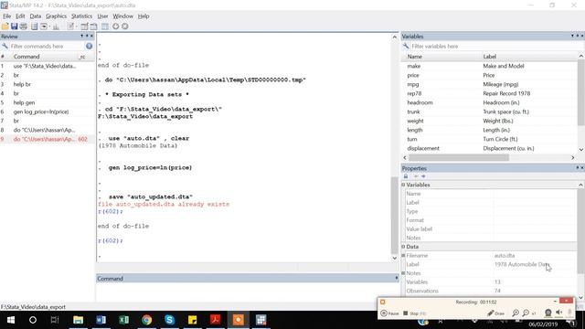 3. Export Data from Stata in csv, excel (.xlsx) or .dta formats смотреть онлайн