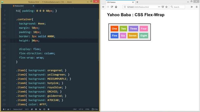 CSS Flex-Wrap & Flex-Flow Tutorial in Hindi / Urdu