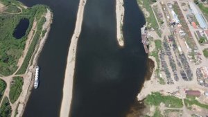 Россия. Сибирь. Усть Кут. Осетровский порт. Dji mini 2