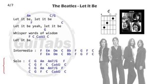 LET IT BE 🙏 - The Beatles ( Lyrics - GUITAR Chords 🎸- Karaoke )