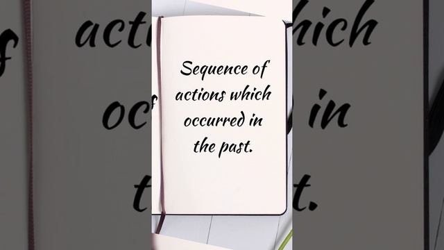 Sequence of actions which occurred in the past - past continuous use