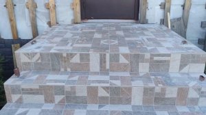 Отделка крыльца керамогранитом размер 40*40