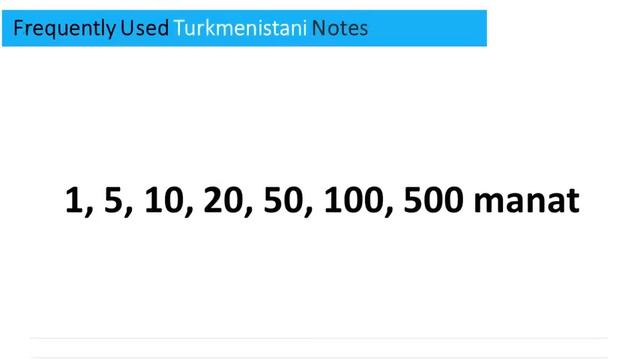 Turkmenistani Currency - Manat