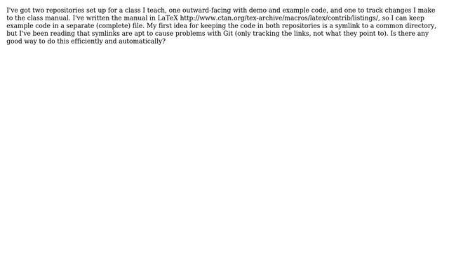 Can I track files in two git repositories simultaneously? смотреть онлайн