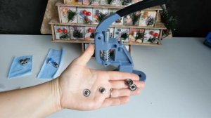 Работа с прессом ТЕР 2, установка кнопок-альфа и бусин