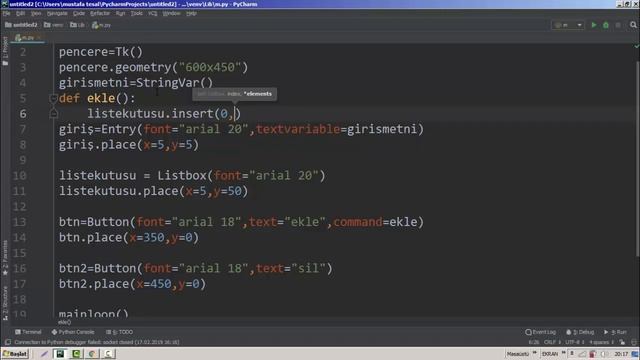 Listbox insert ve delete özelliği Python Tkinter #30 смотреть онлайн