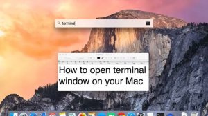 How to open terminal window on your Mac