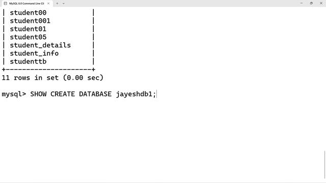 SHOW COLUMNS , CREATE DATABASE , CREATE TABLE in SQL |SQL Tutorial For Beginners in Marathi #48 #sq