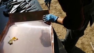 Обход трубы медными окладами на фальцевой кровле 1 часть