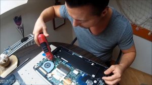 Asus K501L laptop takarítás (Asus K series cleaning, SSD instal)