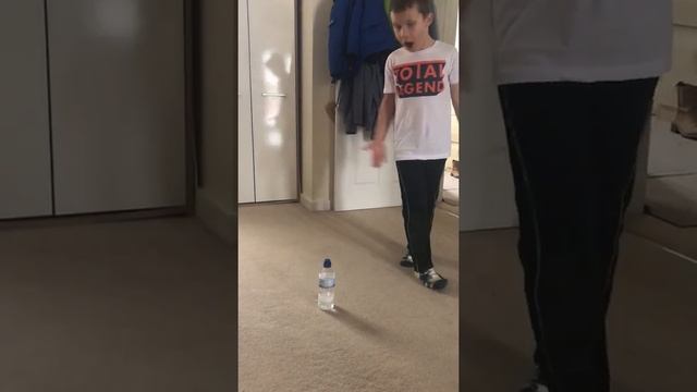 Bottle flip football challenges - BRUNO