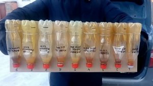 Тест моторных масел на текучесть  - 20 градусов