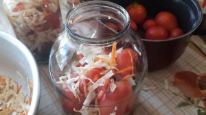 Два в одном! Заготовка Помидор с капустой на зиму!