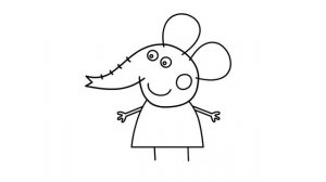 How to draw Emily Elephant. Step by step Emily Elephant drawing. Рисуем Слонёнок Эмили. 怎样画小象艾米丽简笔画