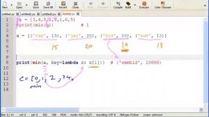 [python] ใช้ lambda หาตำแหน่งที่เก็บค่าน้อยสุด