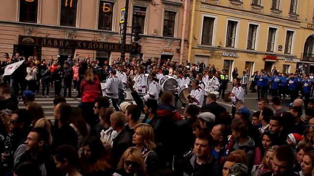 Парад чемпионов России и обладателей кубка Гагарина по хоккею.