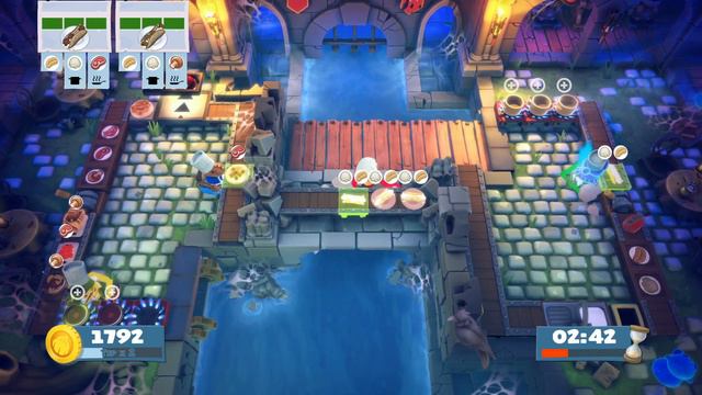 Overcooked! All You Can Eat gameplay on PlayStation PS 4 Splitscreen 4 players local co-op смотреть онлайн
