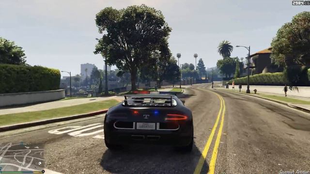 Bugatti Veyron (Adder) de Policía en GTA 5 - MOD VEHÍCULO ESPECIAL GTA V - HACKERS смотреть онлайн