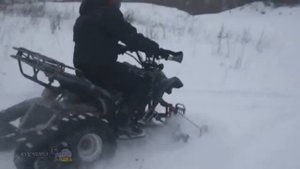 Снегоход из квадроцикла своими руками hd720
