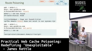 BSidesMCR 2018: Practical Web Cache Poisoning: Redefining 'Unexploitable' by James Kettle