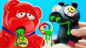 ИЗ POP IT СДЕЛАЛ МОРОЖЕННОЕ ЖЕЛЕЙНЫЙ МЕДВЕДЬ ВАЛЕРА