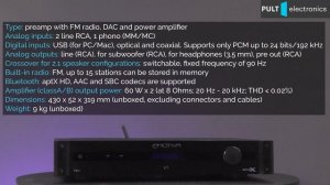 Emotiva TA-1. Bargain preamplifier with crossover, DAC, FM tuner and power amplifier