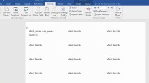 How to create address labels with a Mail-Merge with Excel and Word