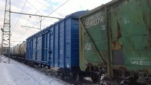 Электровозы 2ЭС6-755 "Синара" и 2ЭС6-969 "Синара" с грузовым поездом