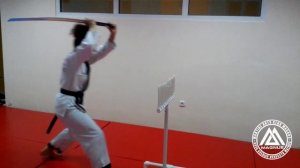 HAPKIDO MAGNUS LIPETSK - Marina Znova.Putting out candlelights with sword (HAPKIDO, KUMDO DEMO)