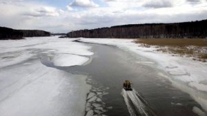 Аэролодка Берег 450. Аэросъемка в межсезонье.