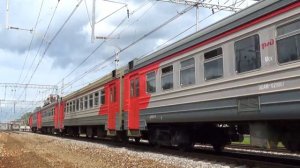 Электропоезд ЭД4М-0290 сообщением "Фрязино Пассажирская - Москва Ярославская"