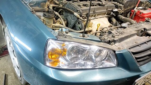 замена грм за 2 часа от и до на Hyundai Elantra XD J3 смотреть онлайн