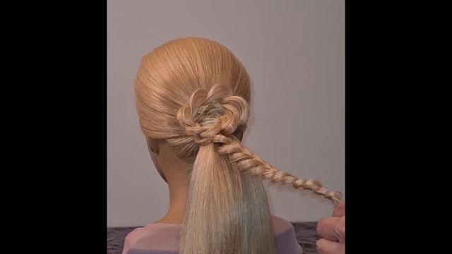 КРАСИВО, ЛЕГКО, БЫСТРО.Причёска с плетением для средних/длинных волос своими руками.Cute Hairstyle смотреть онлайн