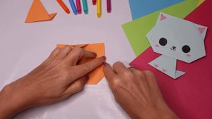 DIY Оригами Котики из бумаги. Как сделать простого Котёнка из бумаги. Кавайные поделки