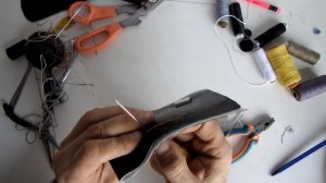 кожу ШИТЬ ВРУЧНУЮ шило из трубчатой иглы для изготовления портмоне,