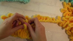 Узор № 13 из пряжи Alize Puffy "Сердечко"