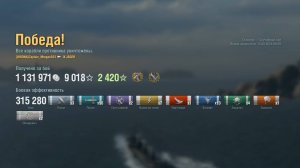 Эсминец IX Jäger : +315к урона на карте Осколки - World of Warships