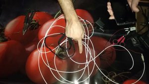 КАРБОНОВЫЙ ГРЕЮЩИЙ (нагревательный) КАБЕЛЬ (белый) С АЛИЭКСПРЕСС. 33ом. ЗАМЕР ТЕПЛОВИЗОРОМ