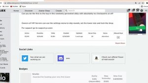 как бесплатно получить вип сервер в Tower of hell?