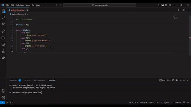Python for Beginners in Hindi 2024 | Chapter 6: Switch or Match Statement in Python #pythontutorial