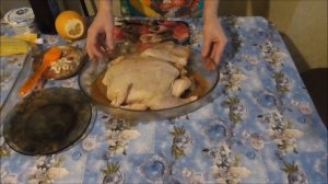 Курица запечённая с апельсинами . Как приготовить курицу. Рецепт курицы в духовке.