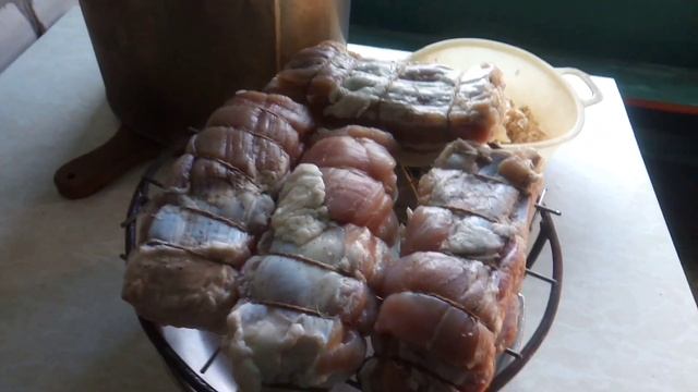 Копчение грудинки просто......