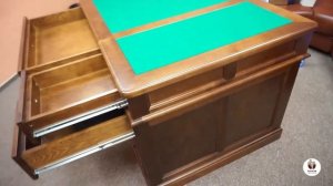 Стол письменный массив дерева с сукном