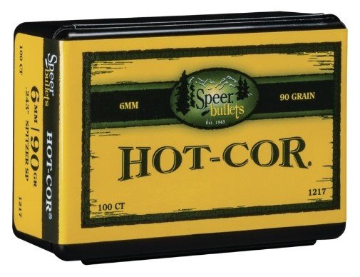 Speer Hot-Cor 243/6mm 90gr/5,8грамм Spitzer Soft Point ВС-0,365