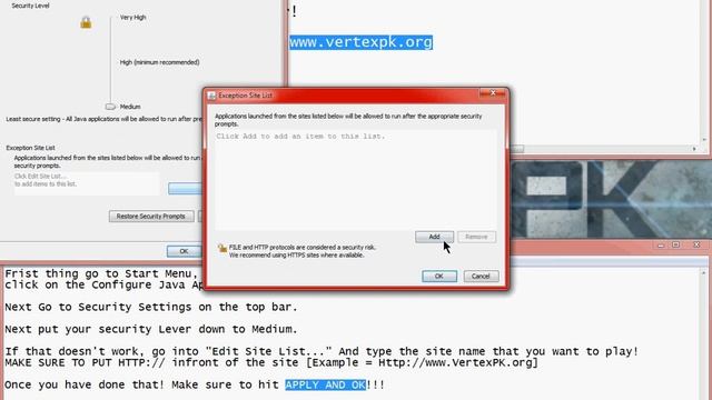 Java Fix - Application Blocked by Security Settings for windows 7 смотреть онлайн
