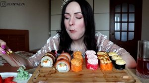 MUKBANG | Суши/роллы  | | Sushi rolls | не ASMR