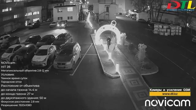 Пример видео камеры NOVIcam HIT 28 день и ночь, 2.1 mpx - 2.8~12 мм - 115°~36° смотреть онлайн