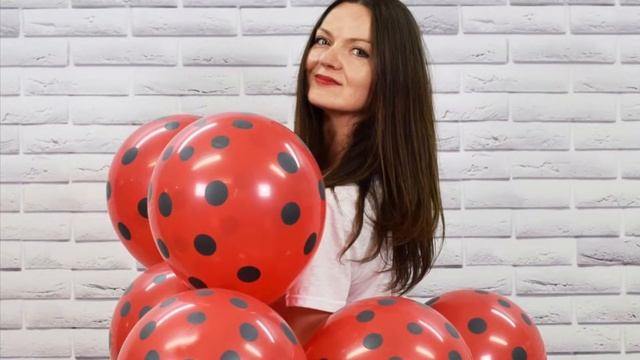 Мексиканские воздушные шары Горошек черный Globos Payaso